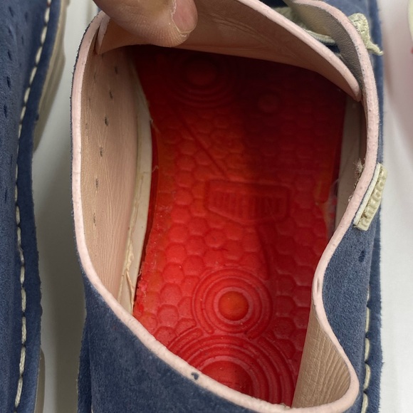 On Foot Perforated Suede Sneakers Blue Jean 38 Best Fits US Womens 7.5 - Picture 15 of 16